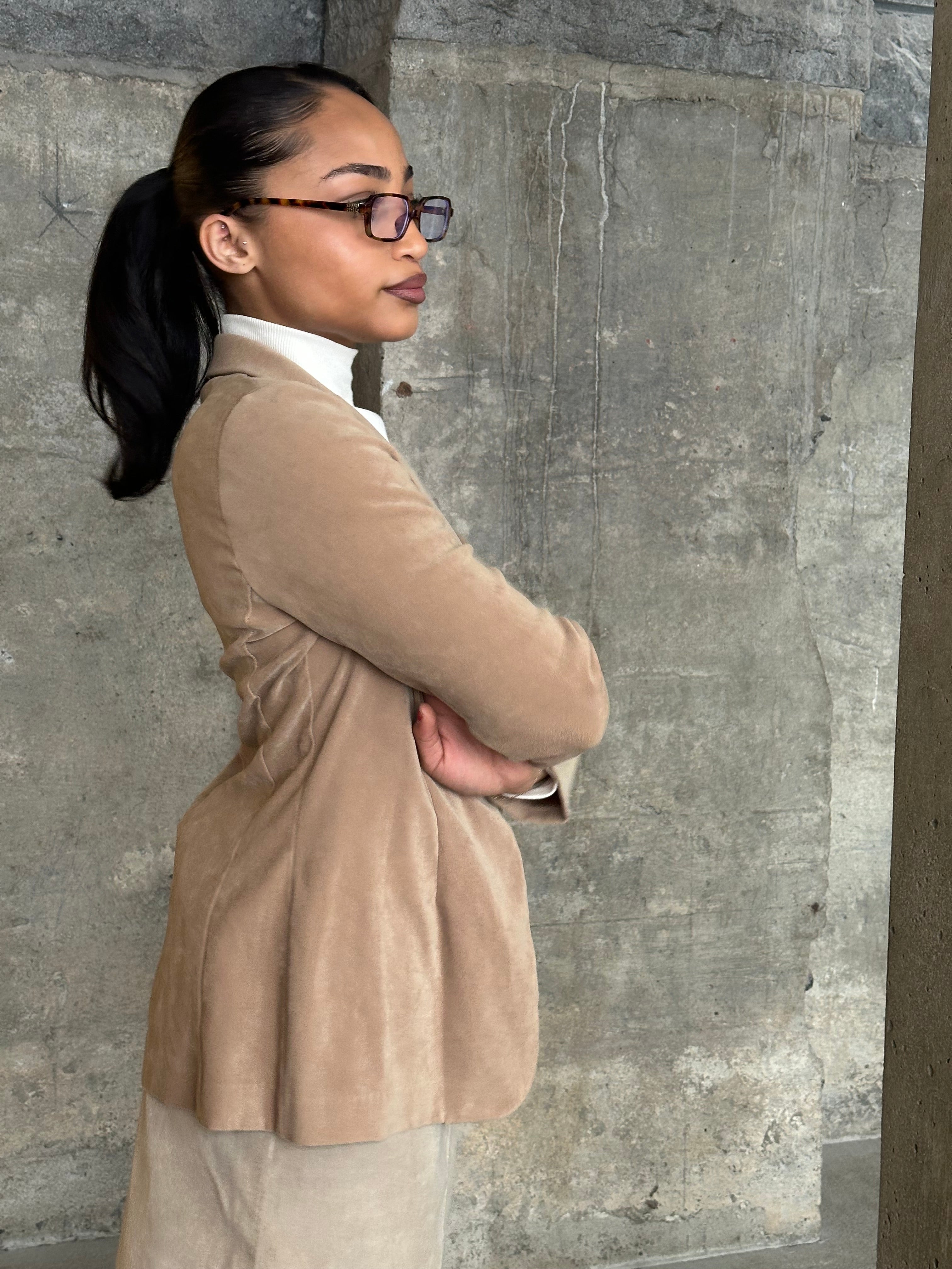 The Suede Serenity blazer